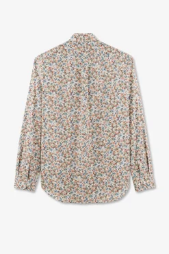 Outlet Cheie En Coton Iprie Ecru Coupe Reguar Homme Chemises