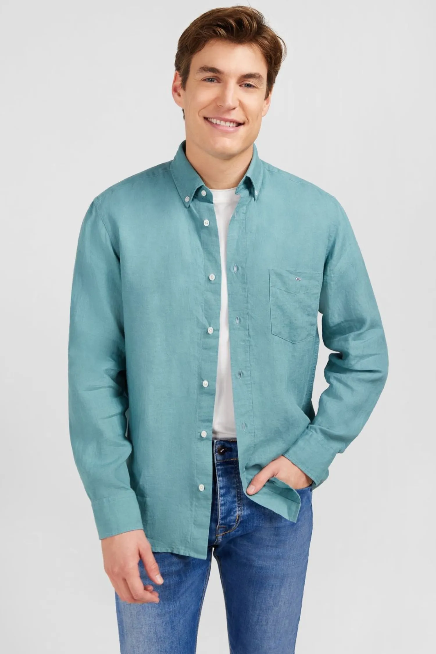 Discount Cheie En in Verte Homme Chemises