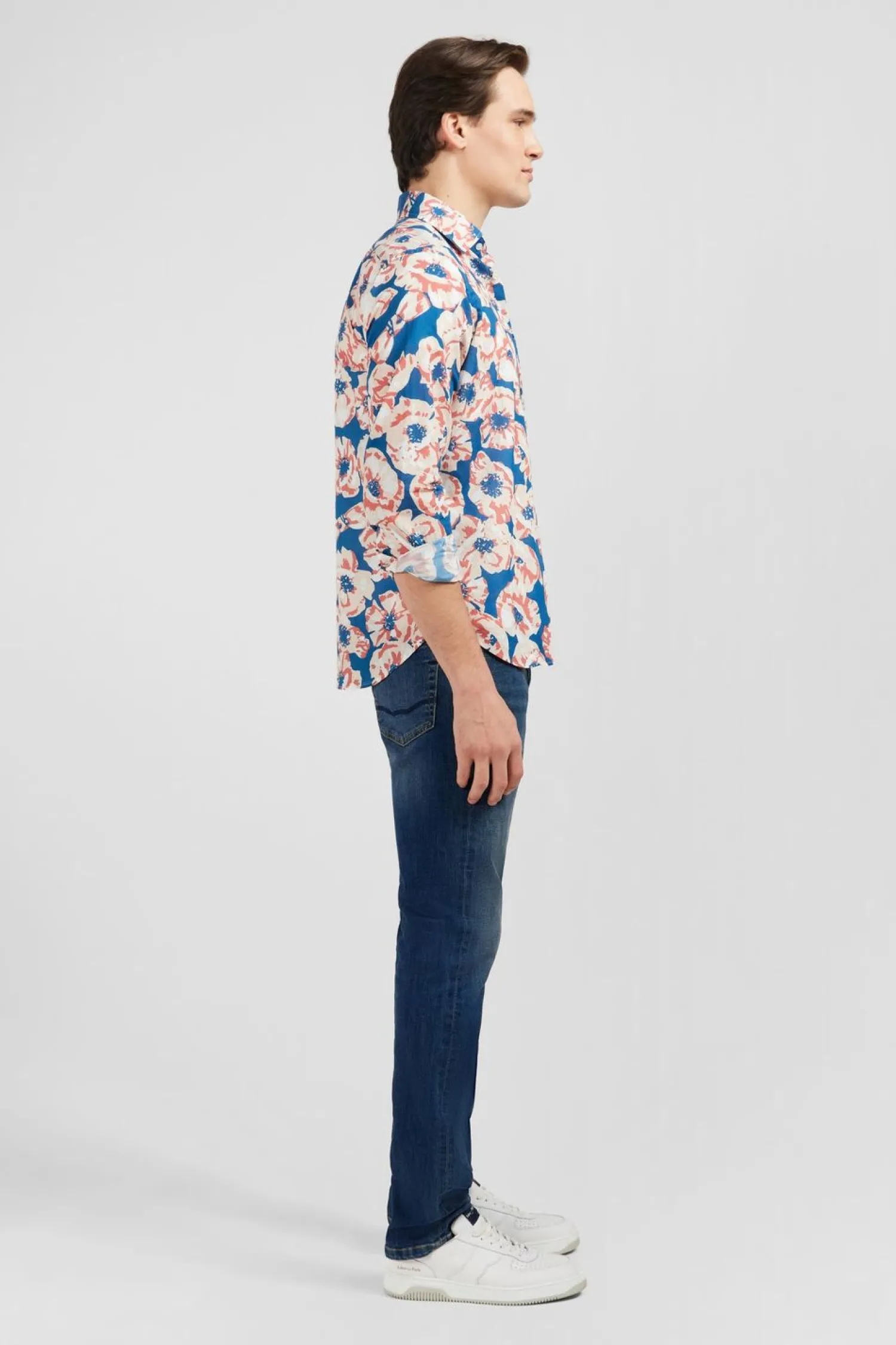 Outlet Cheie En Voie De Coton Ipriee arge Feur Homme Chemises