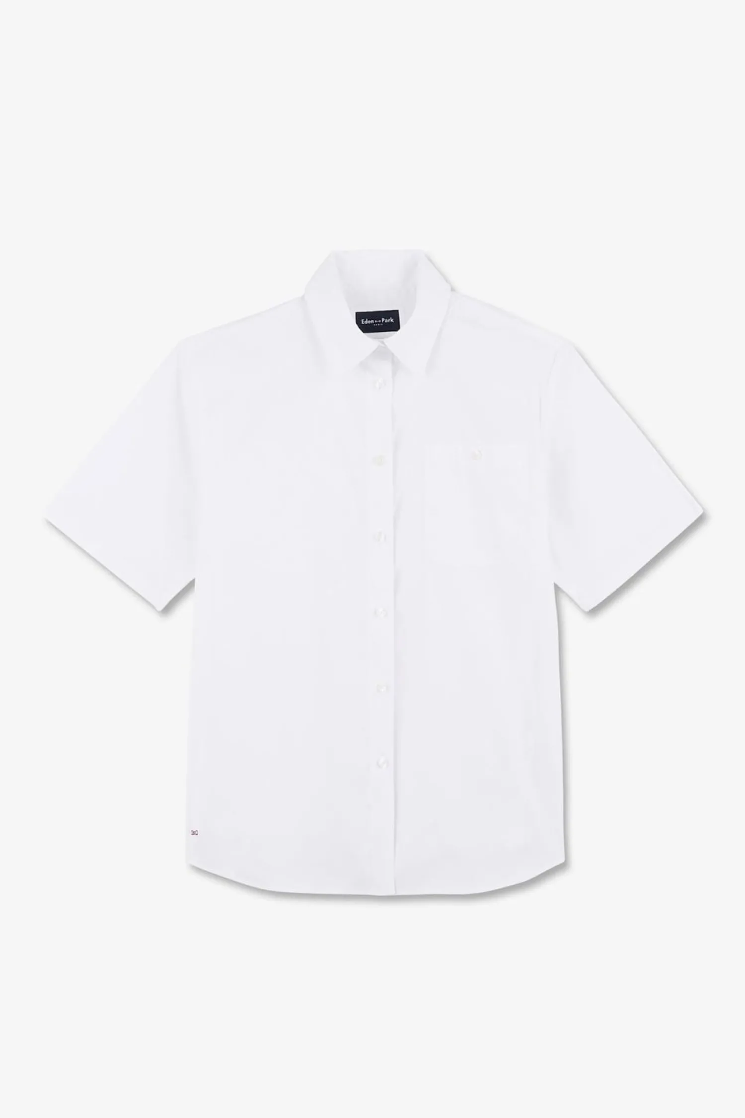 Online Chemise Manches Courtes Blanche Coupe Oversized Femme Chemises