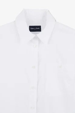 Online Chemise Manches Courtes Blanche Coupe Oversized Femme Chemises