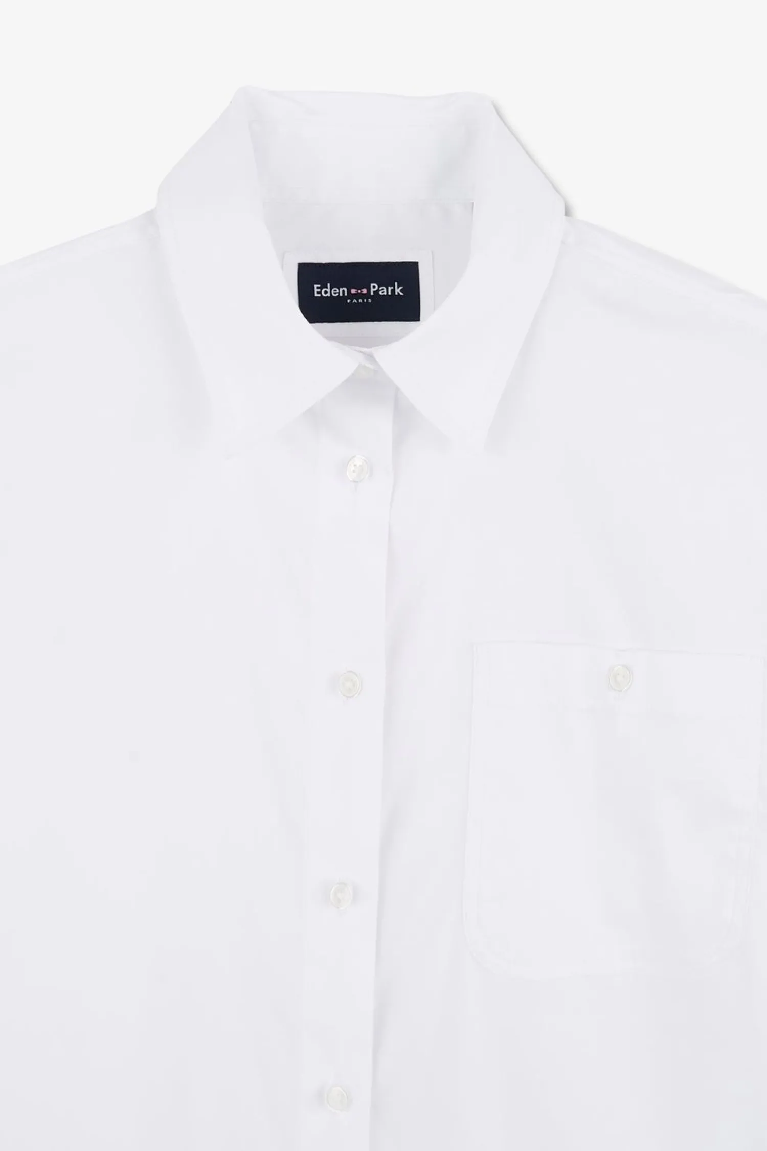 Online Chemise Manches Courtes Blanche Coupe Oversized Femme Chemises