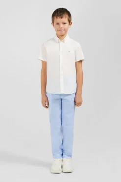 Sale Chemise Manches Courtes En Coton Blanc Enfant Enfant