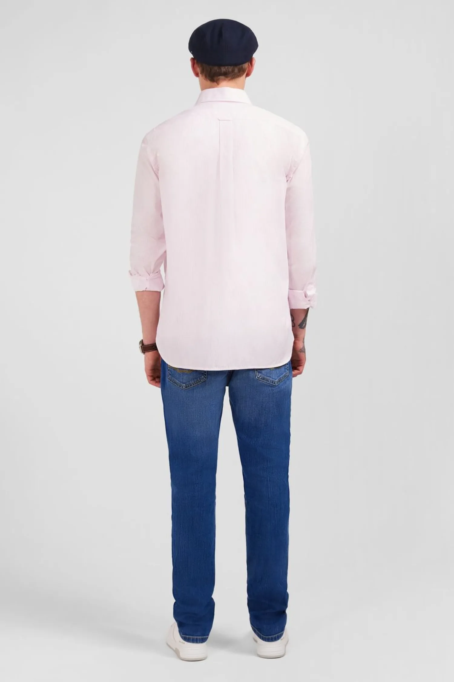 Hot Cheie Roe A Rayure Homme Chemises