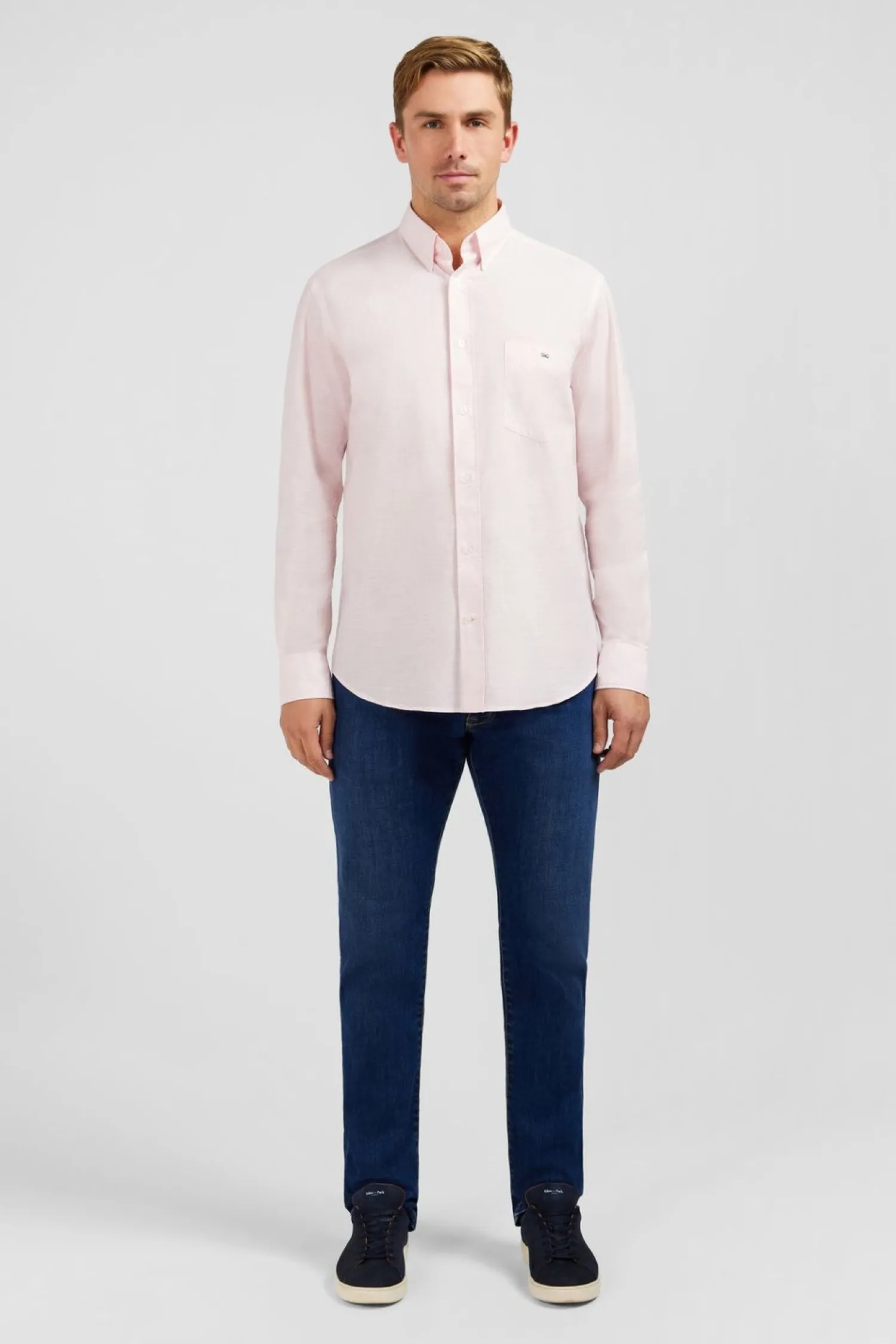 Clearance Cheie Roe En Coton Dobby Homme Chemises