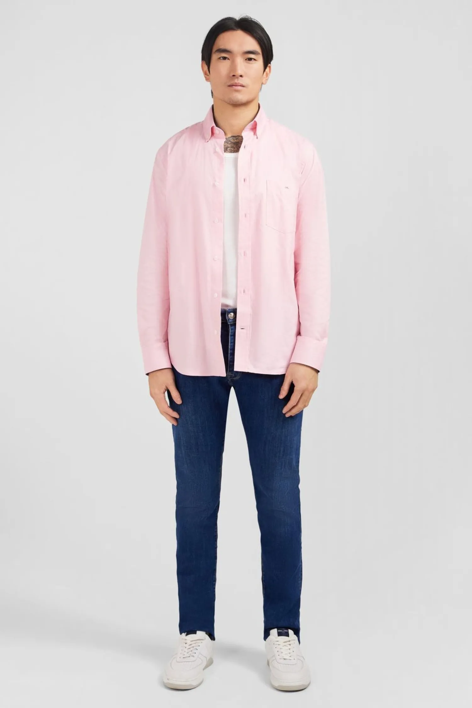 Hot Cheie Roe Unie En Coton Homme Chemises
