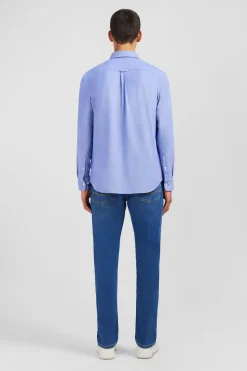 Clearance Cheie i En Coton Pinpoint Beu Homme Chemises