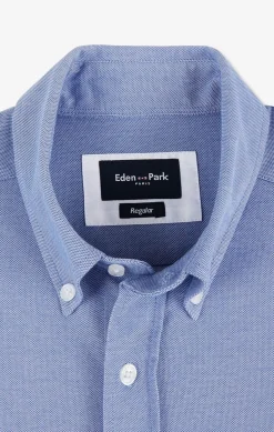 Clearance Cheie i En Coton Pinpoint Beu Homme Chemises