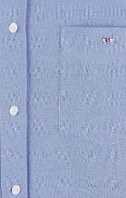 Clearance Cheie i En Coton Pinpoint Beu Homme Chemises
