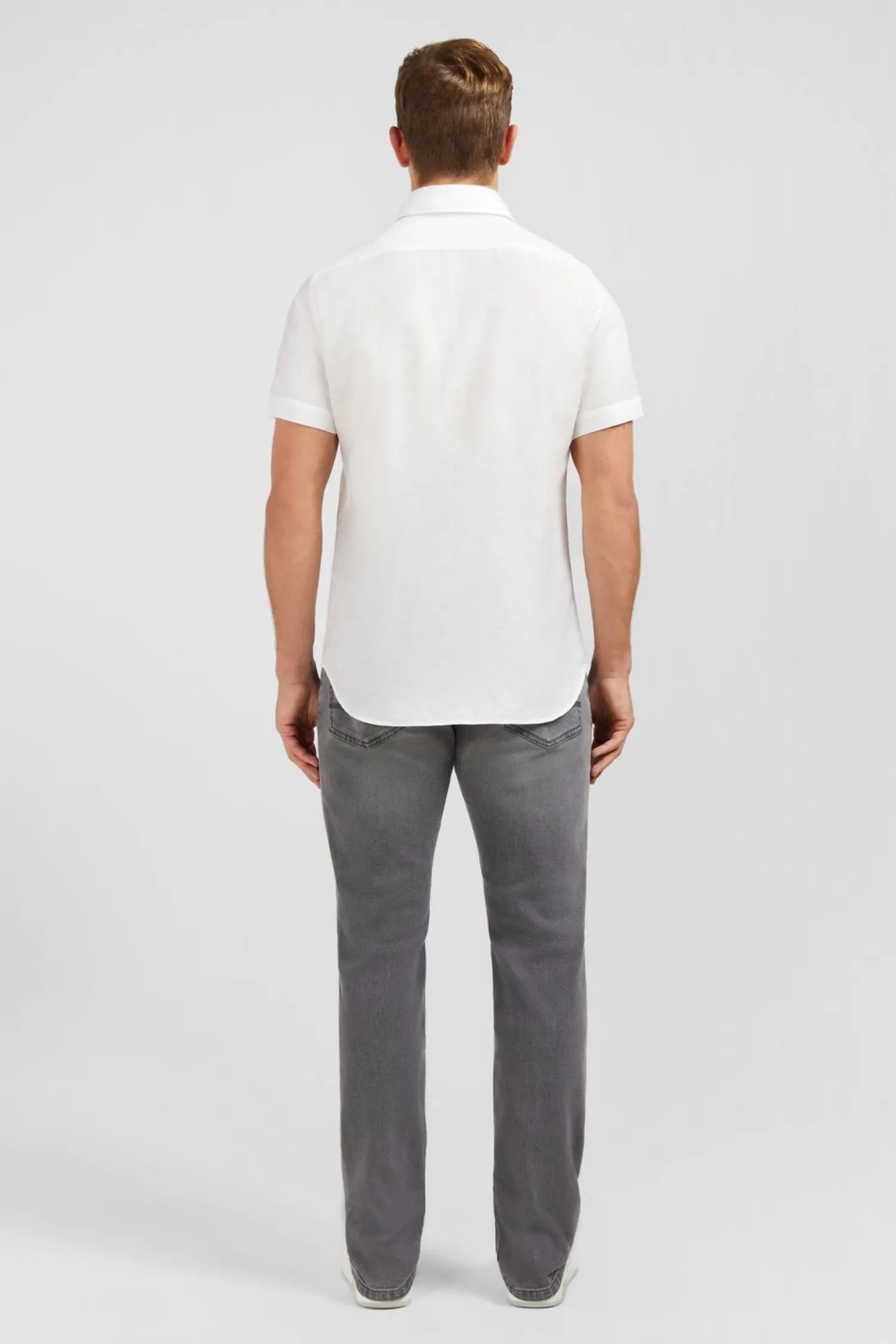 Online Cheiette Banche A Detai Excuif Feuri Homme Chemisettes