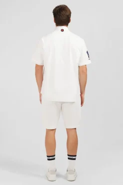 Outlet Cheiette Banche Brodee Xv De France Homme Chemisettes