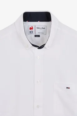 Outlet Cheiette Banche Brodee Xv De France Homme Chemisettes