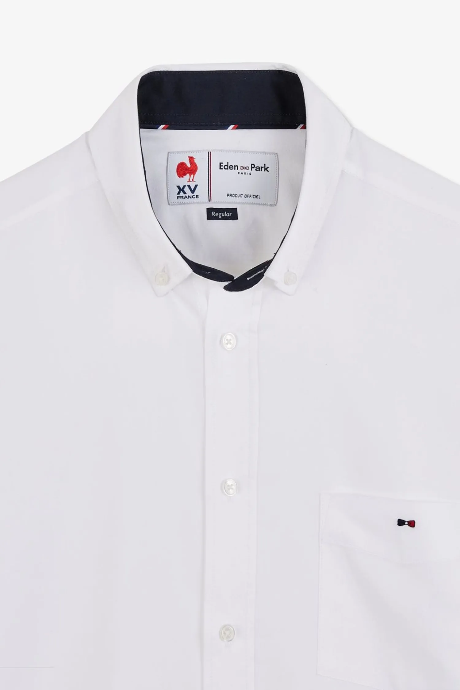 Outlet Cheiette Banche Brodee Xv De France Homme Chemisettes
