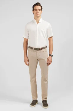 Clearance Cheiette Banche En Coton Dobby Homme Chemisettes