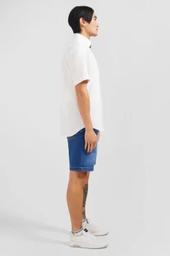 New Cheiette Banche Unie En Coton Homme Chemisettes