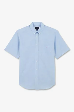 Sale Cheiette Beue En Coton Dobby Homme Chemisettes