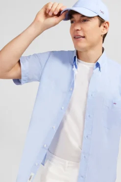 Sale Cheiette Beue En Coton Dobby Homme Chemisettes