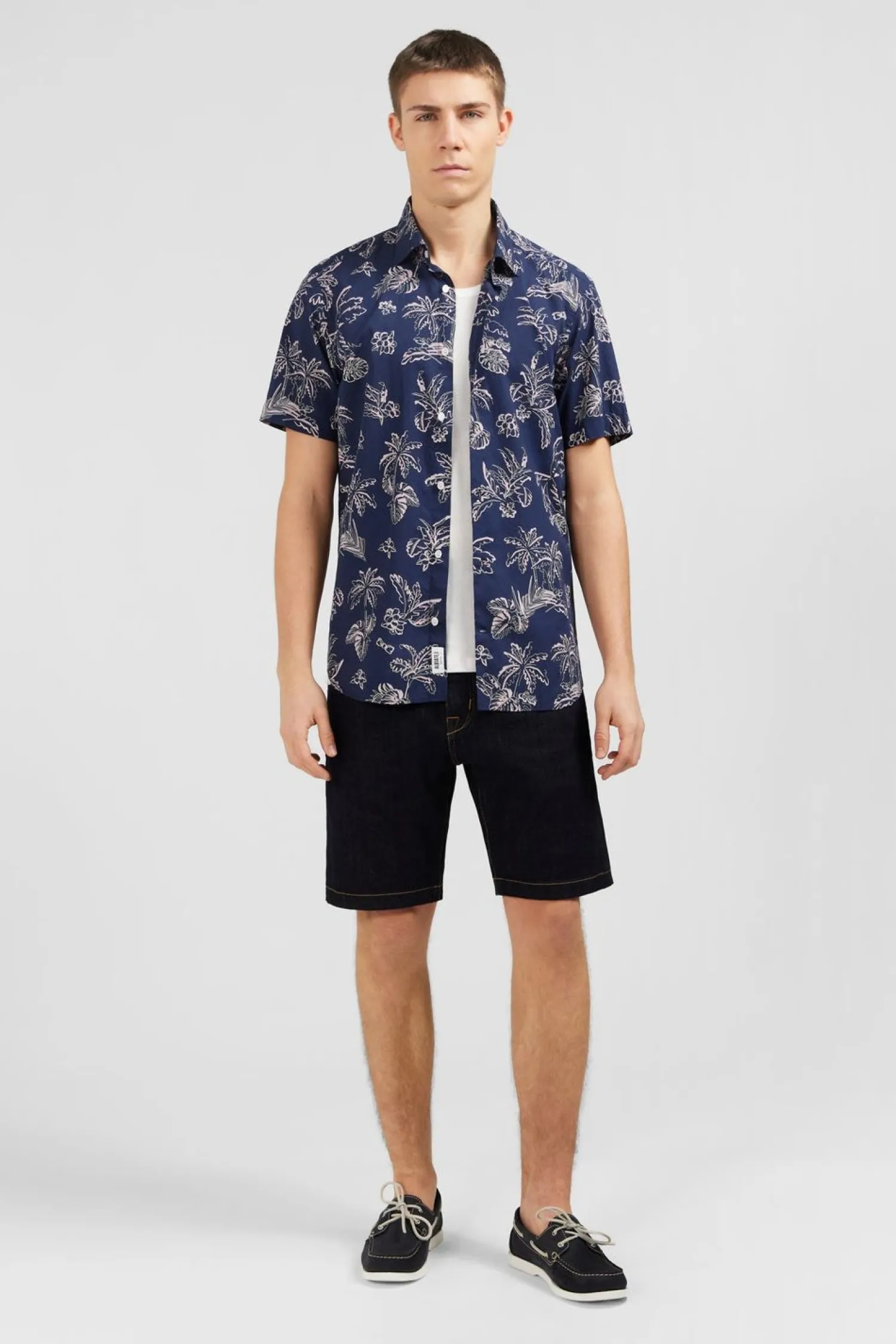 Clearance Cheiette Beu arine Iprie Excuif Feuie Homme Chemisettes