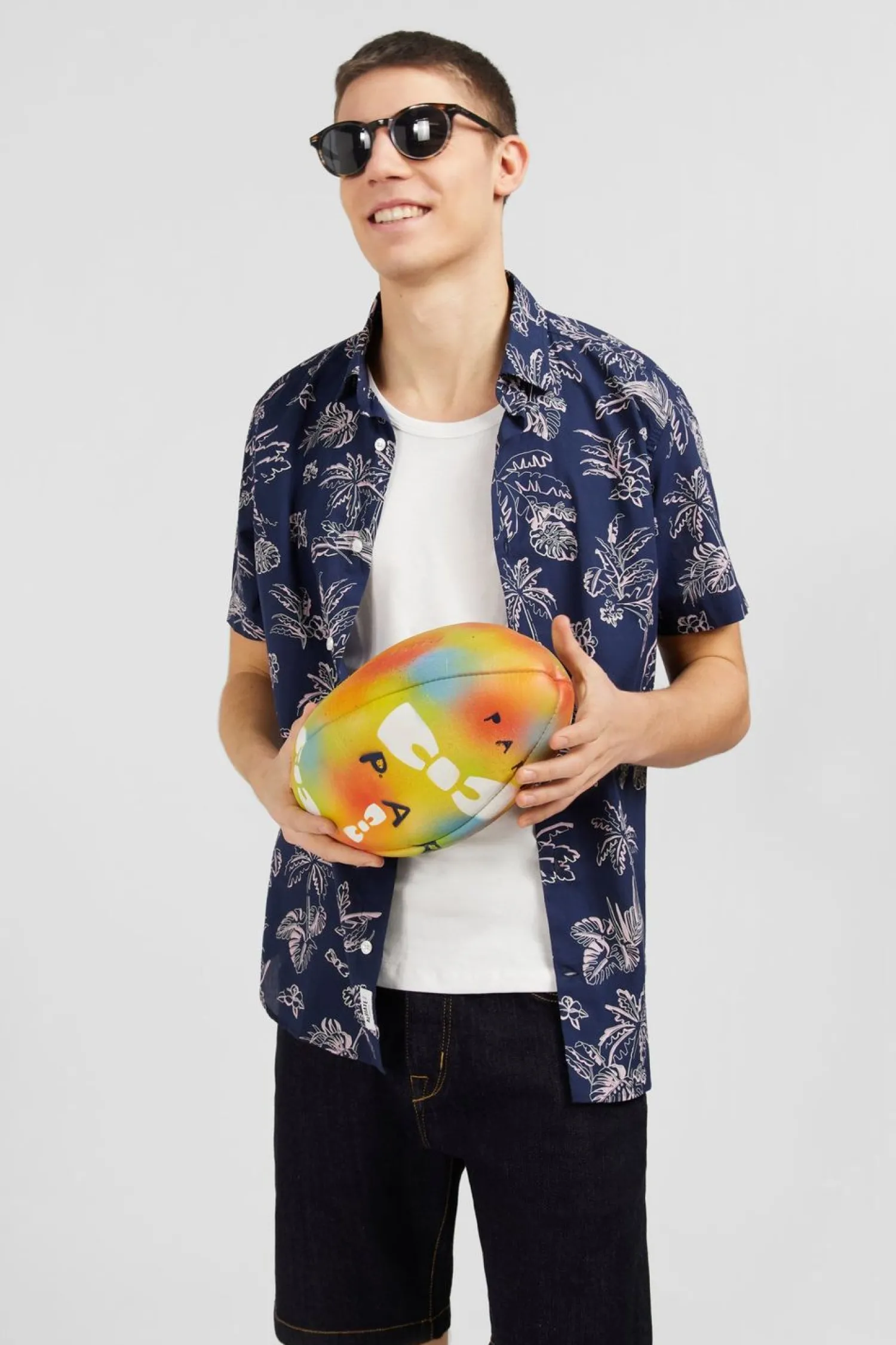 Clearance Cheiette Beu arine Iprie Excuif Feuie Homme Chemisettes