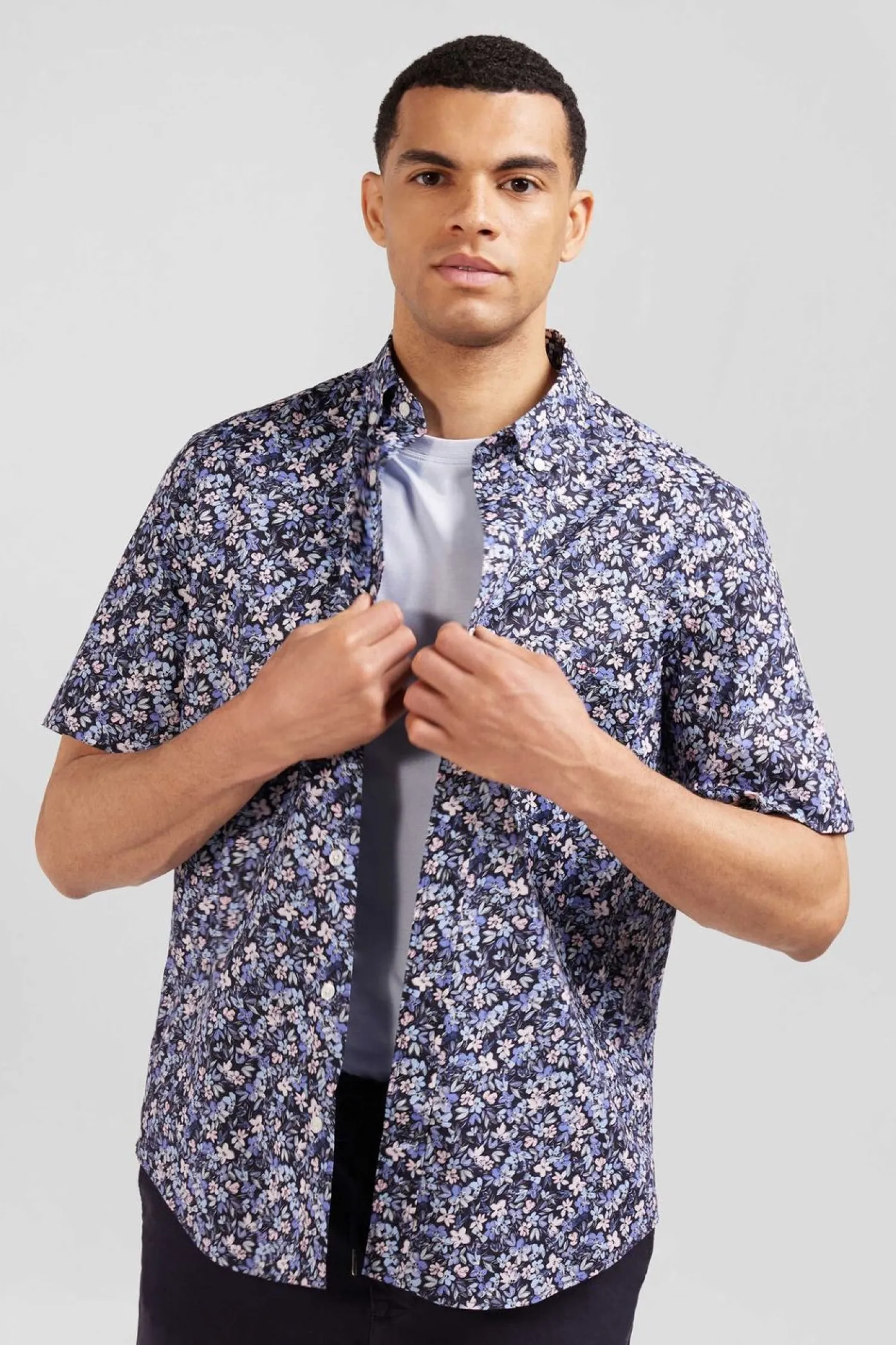 Cheiette En Coton Iprie arine Coupe Reguar Homme Chemisettes
