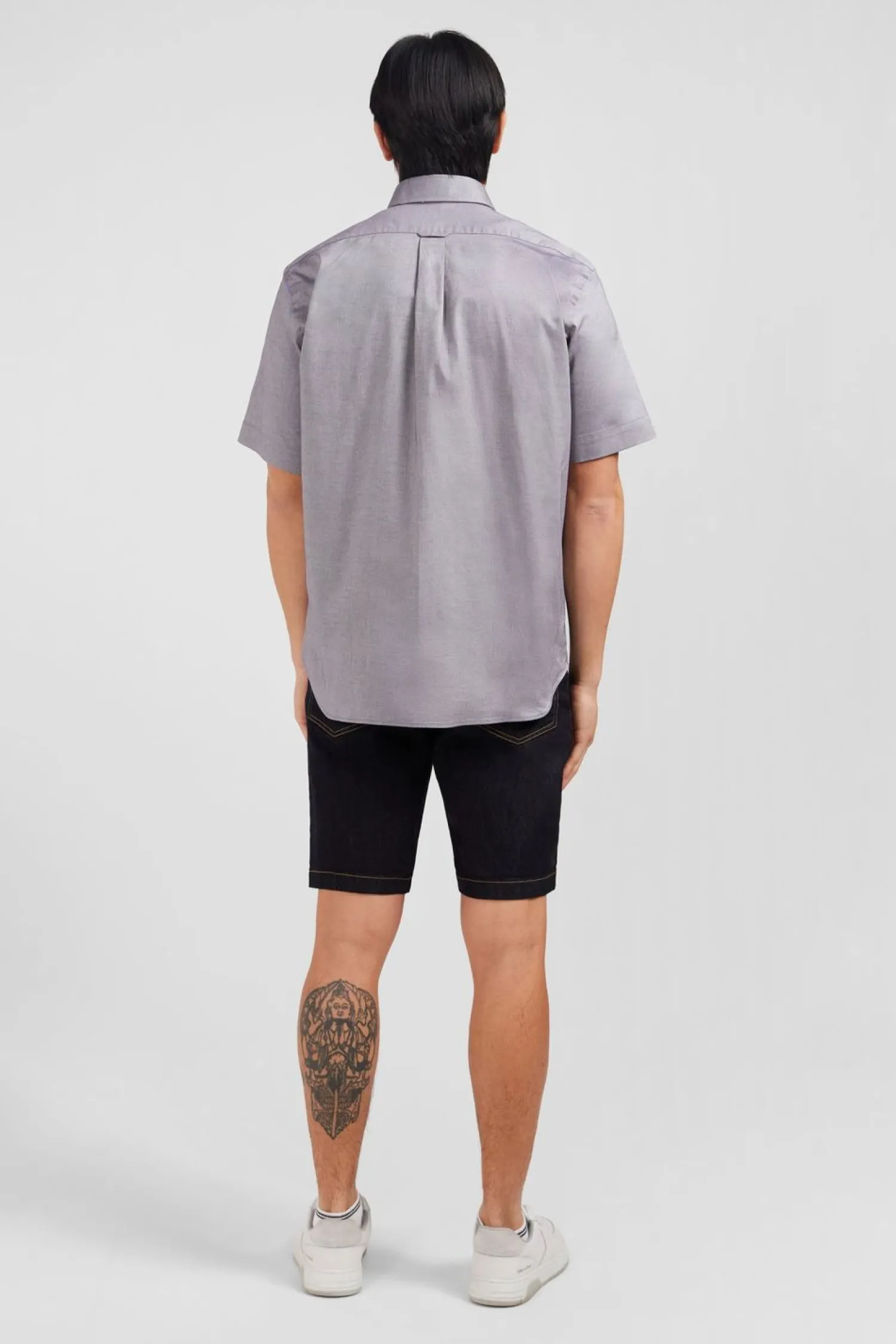 Hot Cheiette Grie Unie En Coton Homme Chemisettes