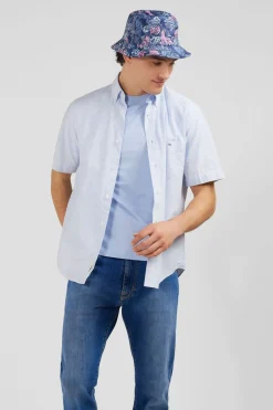 Cheiette Rayee Beue En Coton Dobby Homme Chemisettes