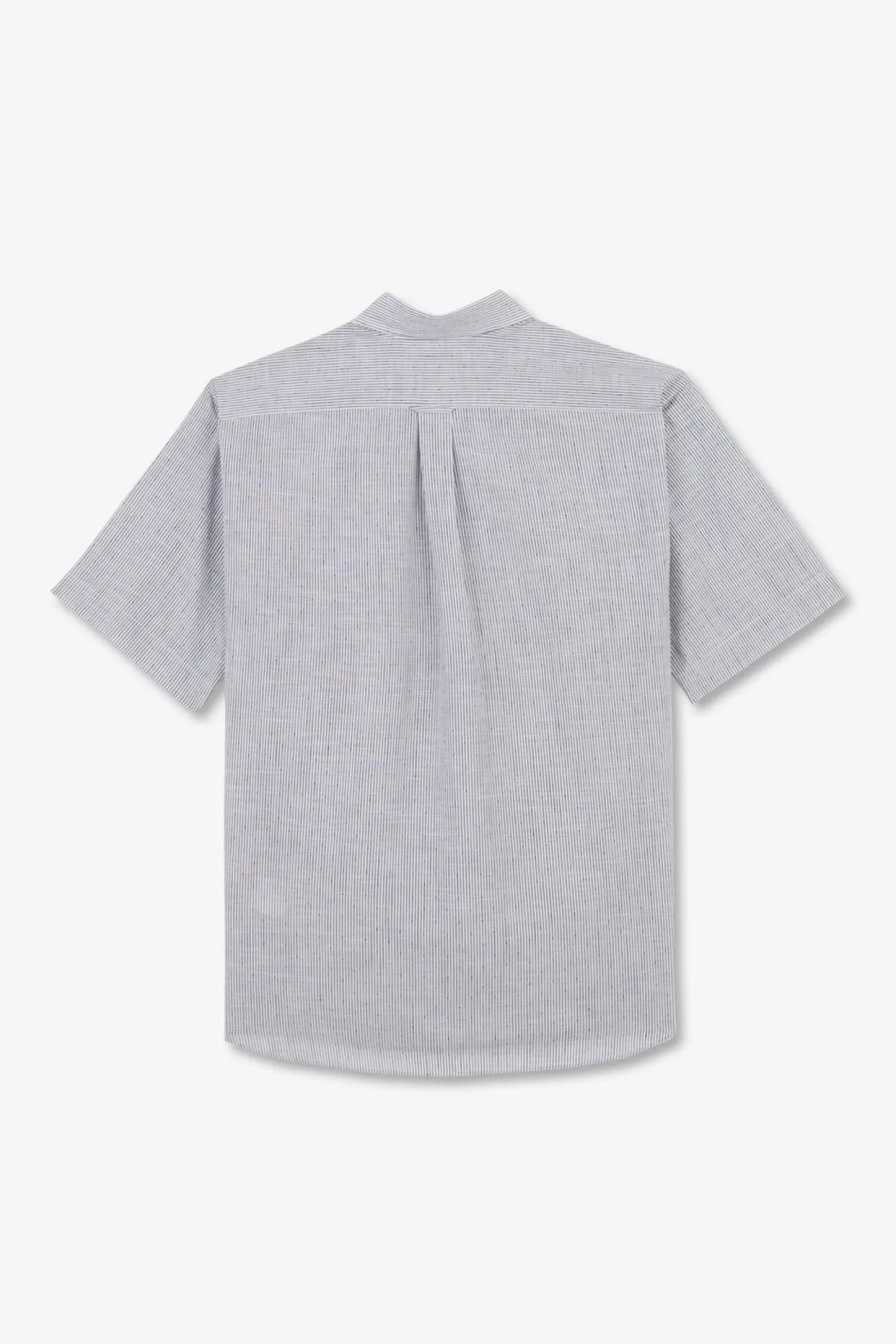 Hot Cheiette Rayee Beu Fonce En Coton Dobby Homme Chemisettes