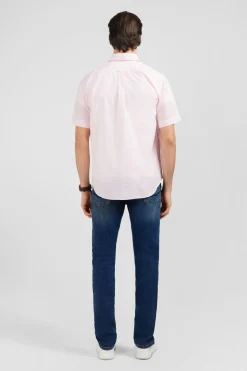 Sale Cheiette Rayee Roe En Coton Dobby Homme Chemisettes