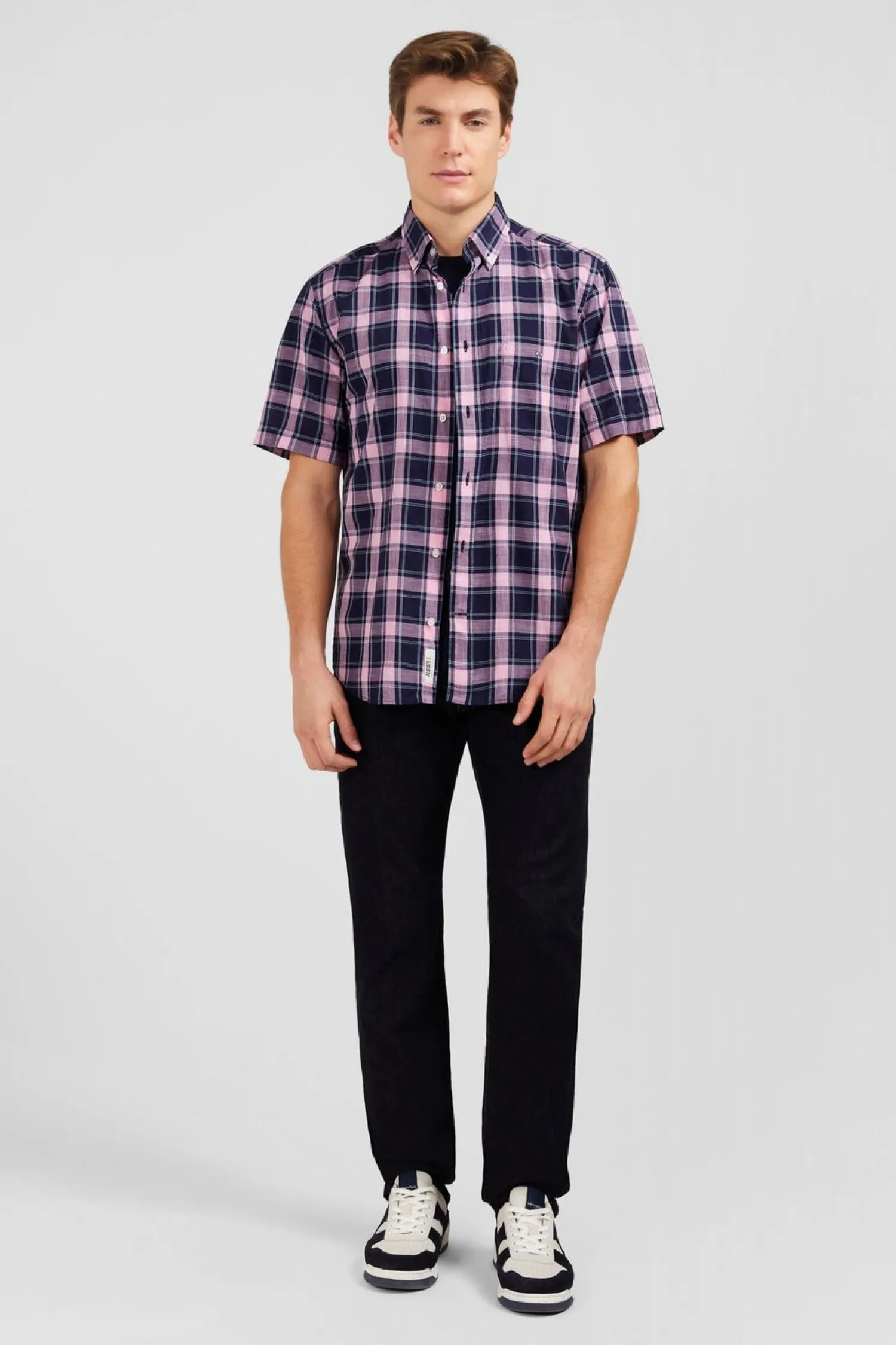 Outlet Cheiette Roe A Carreaux Homme Chemisettes