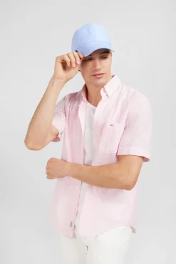 Best Cheiette Roe A Carreaux En Coton Dobby Homme Chemisettes