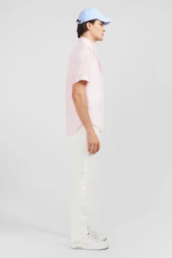 Best Cheiette Roe A Carreaux En Coton Dobby Homme Chemisettes