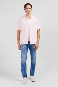 Sale Cheiette Roe En Coton Dobby Homme Chemisettes