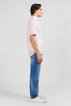 Sale Cheiette Roe En Coton Dobby Homme Chemisettes