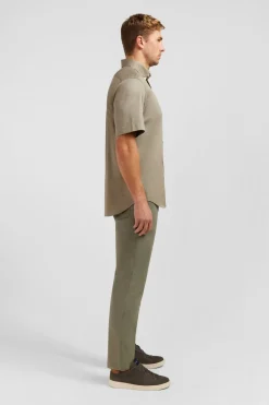 Online Cheiette Unie Kaki Homme Chemisettes