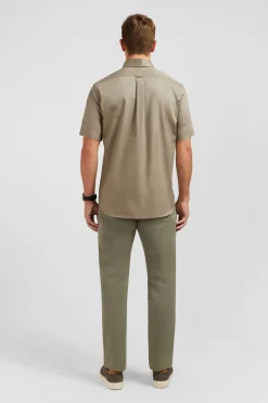 Online Cheiette Unie Kaki Homme Chemisettes