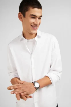 Hot Cheie Unie Banche En Coton Coupe Caique Homme Chemises