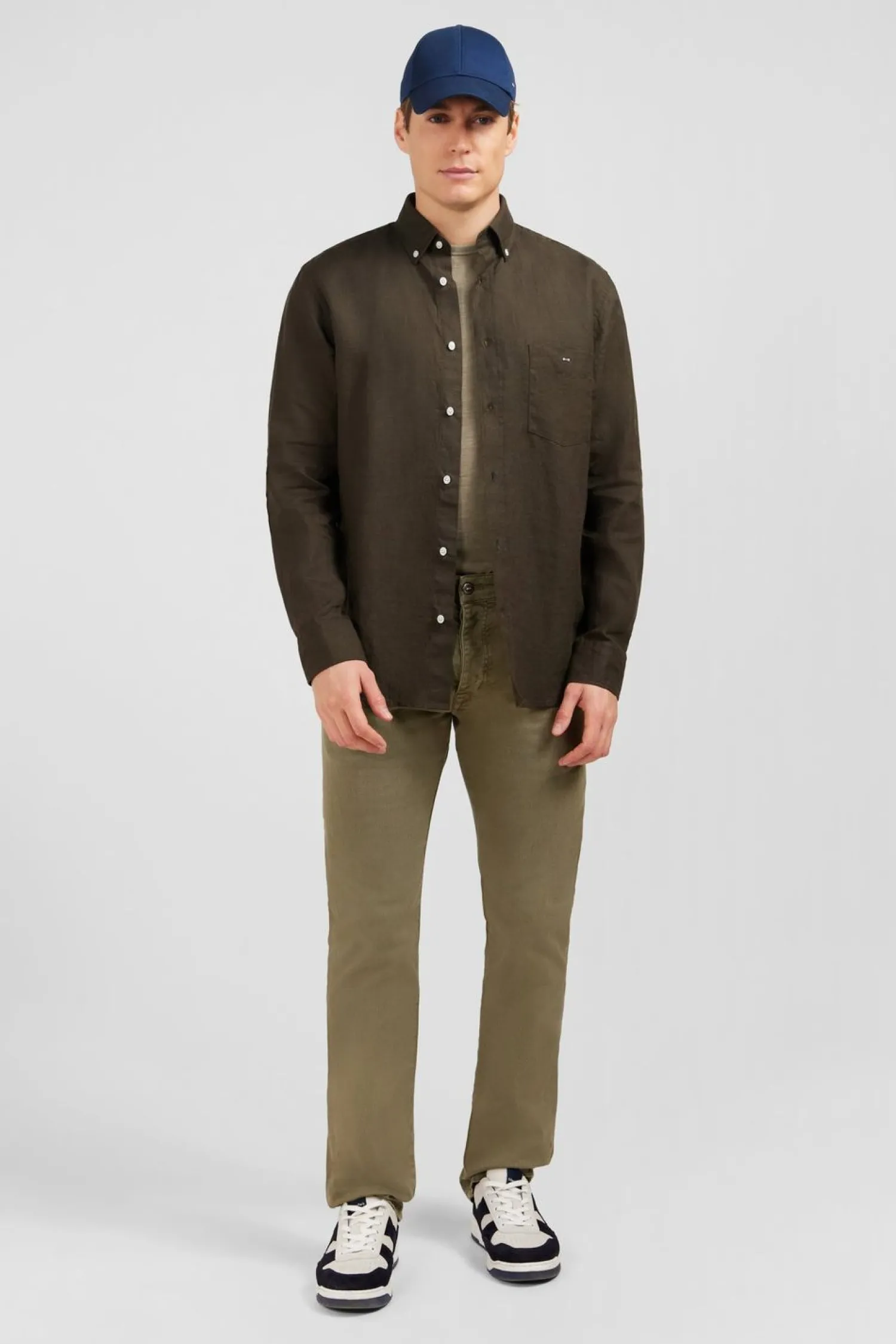 Clearance Cheie Unie Kaki En in Homme Chemises