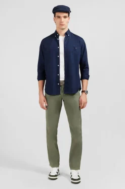 Discount Cheie Unie arine En Coton Coupe Caique Homme Chemises