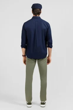 Discount Cheie Unie arine En Coton Coupe Caique Homme Chemises