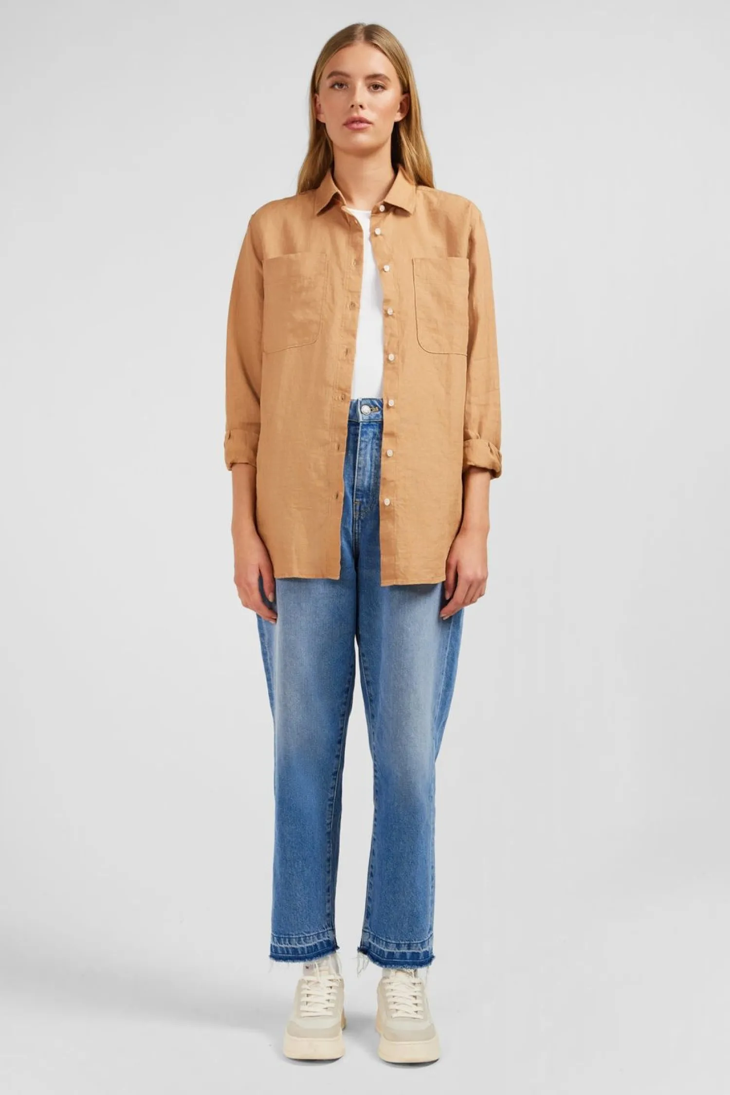 Outlet Chemisier Beige Uni Femme Chemises