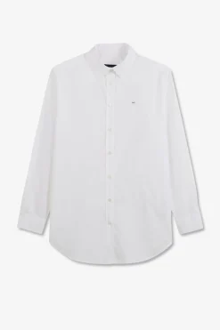 Sale Chemisier Blanc A Manches Longues Femme Chemises