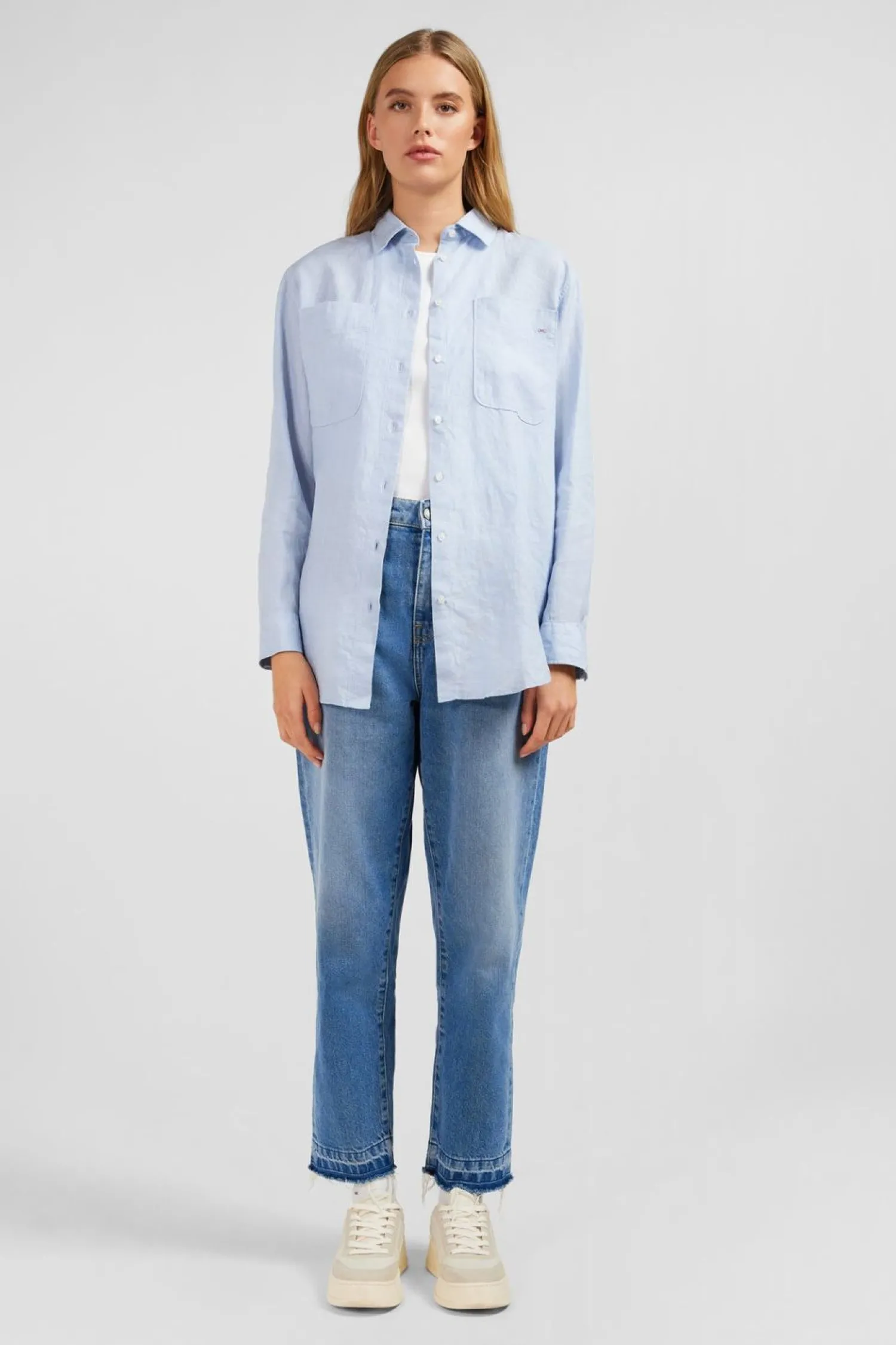 Best Chemisier Bleu Clair Uni Femme Chemises