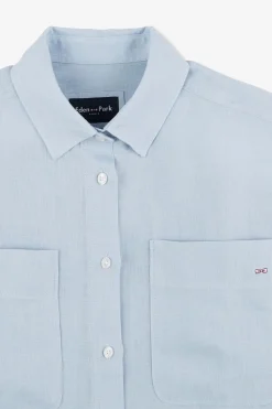 Best Chemisier Bleu Clair Uni Femme Chemises