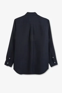Outlet Chemisier Bleu Marine Uni Femme Chemises