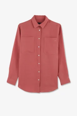 Outlet Chemisier Brique Uni Femme Chemises
