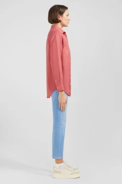 Outlet Chemisier Brique Uni Femme Chemises