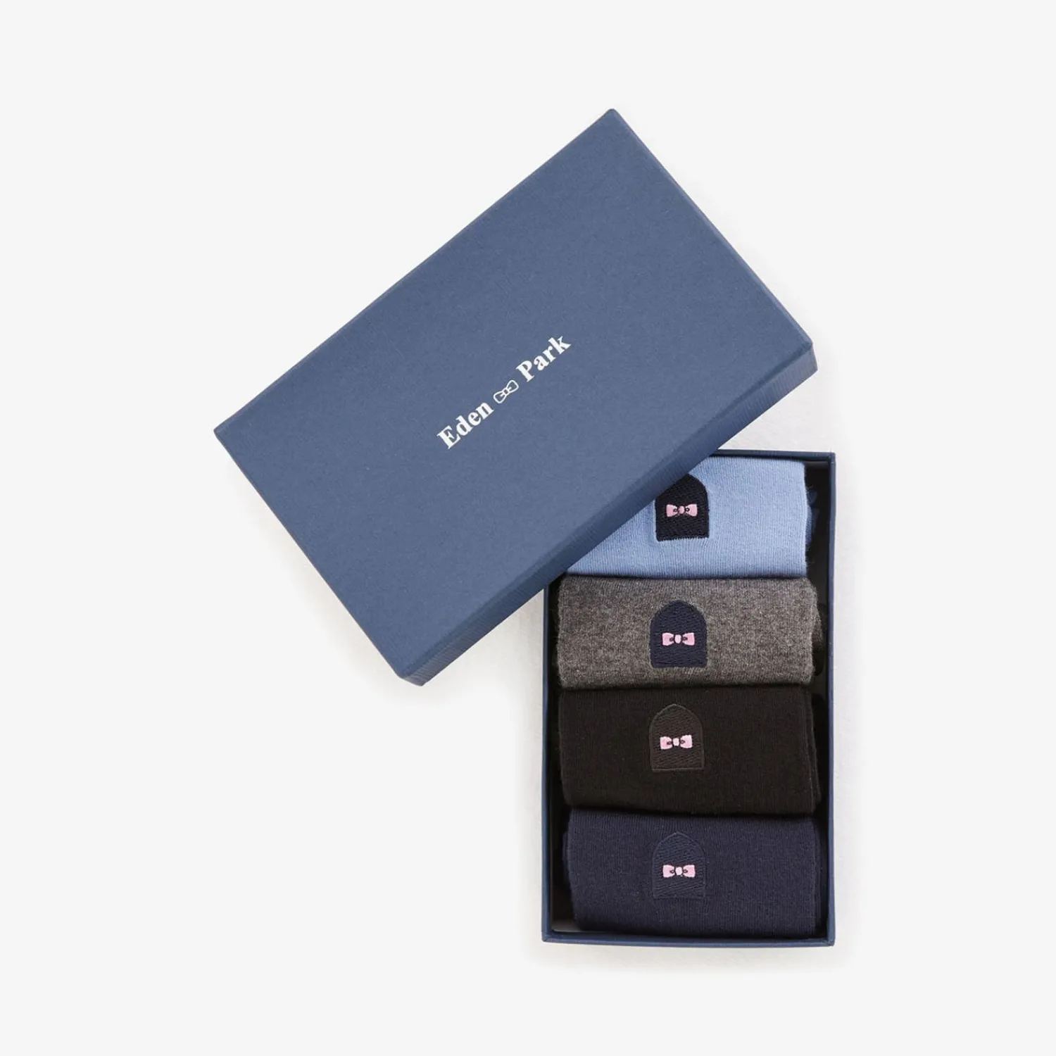 New Coffret De Quatre Paires De Chaussettes Unies Homme Chaussettes