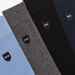 New Coffret De Quatre Paires De Chaussettes Unies Homme Chaussettes