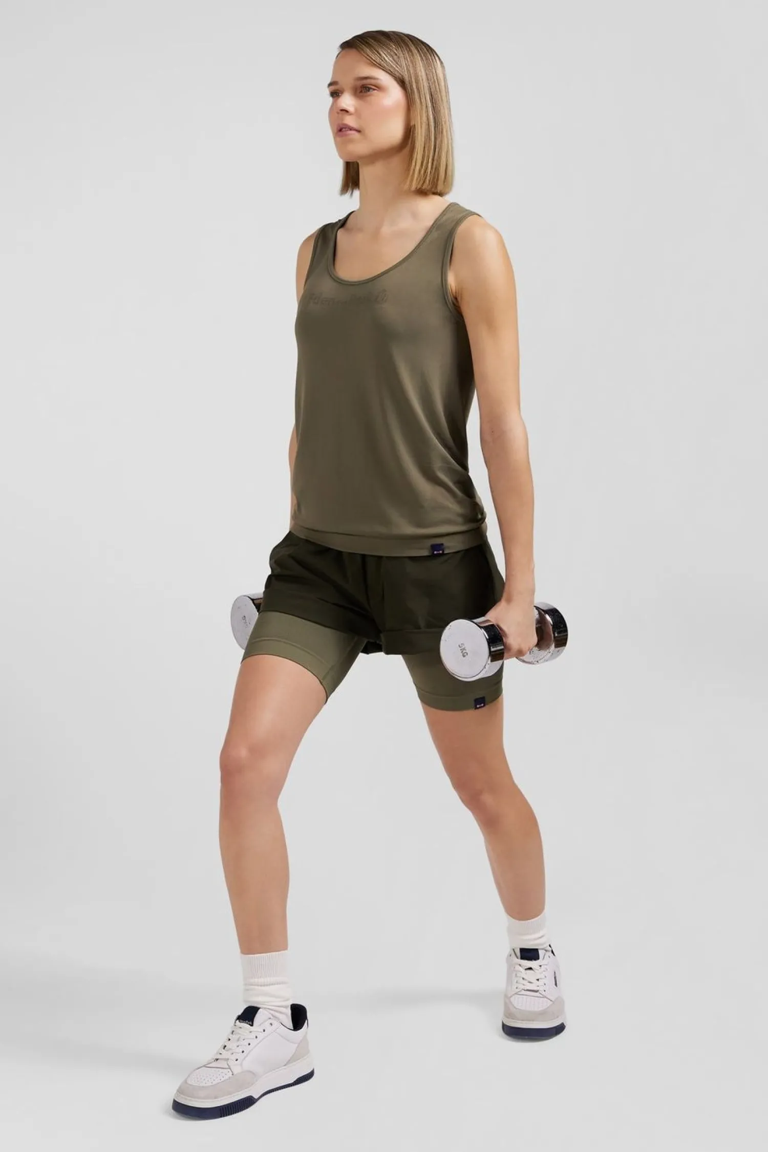 Clearance Cycite De port tretch Kaki Femme Pantalons Et Shorts