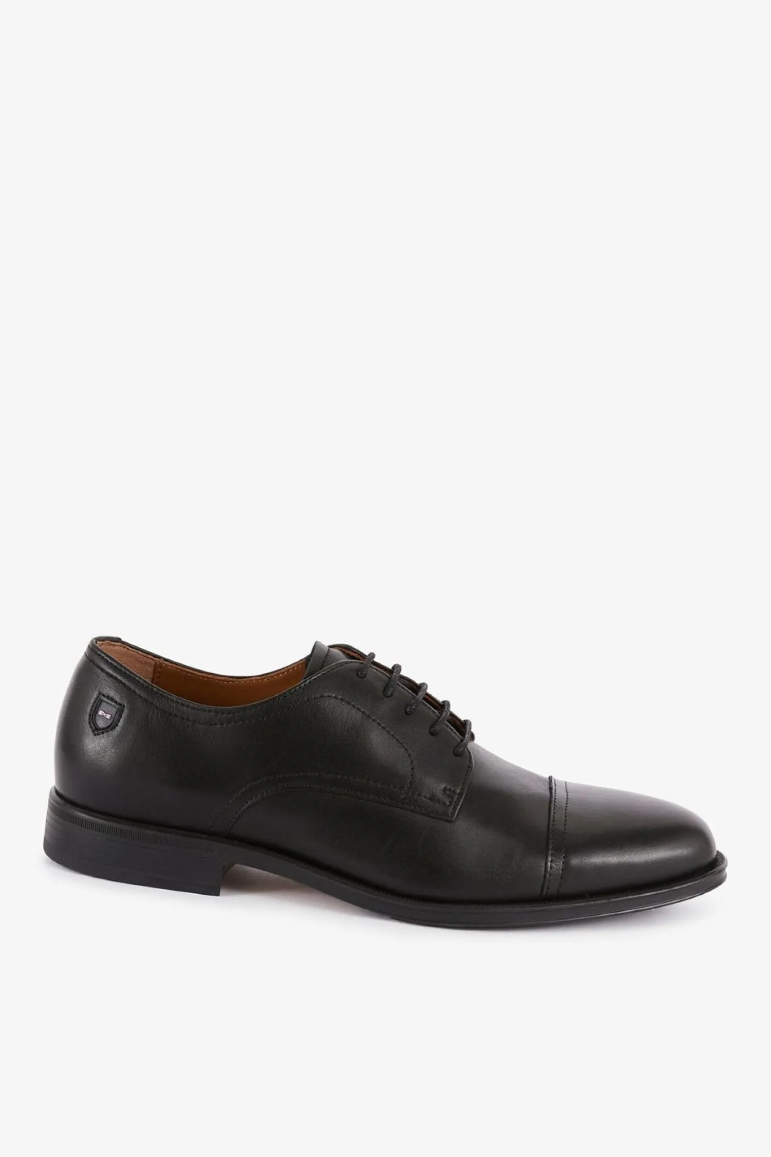 Hot Derbies En Cuir Lisse Noir Homme Derbies